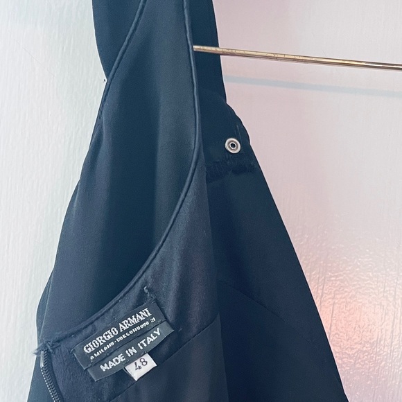Vintage Giorgio Armani Black Silk Formal Gown - Picture 8 of 13